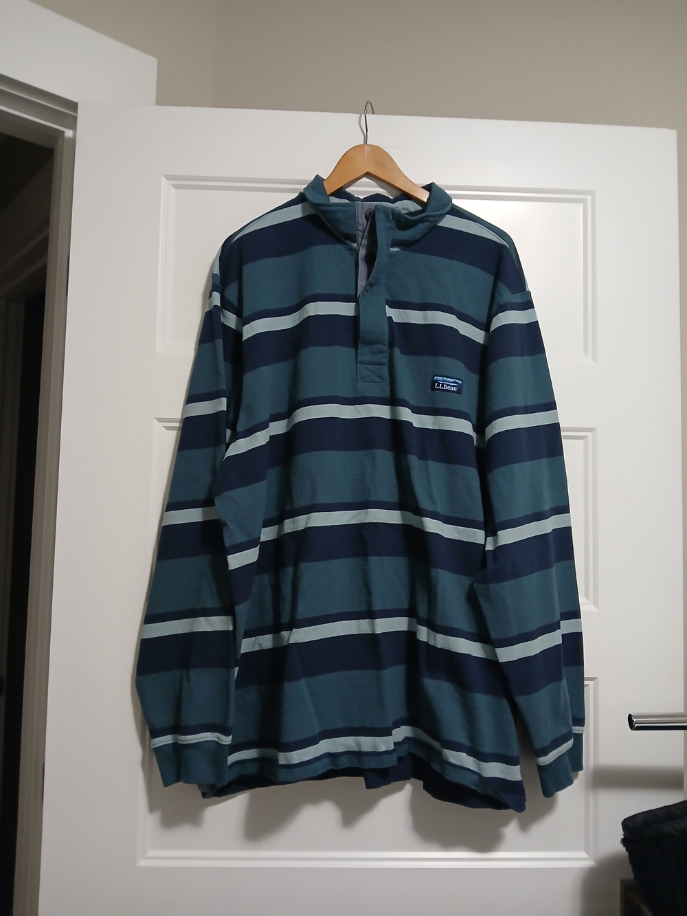 LL BEAN MENS RUGBY SHIRT XXL